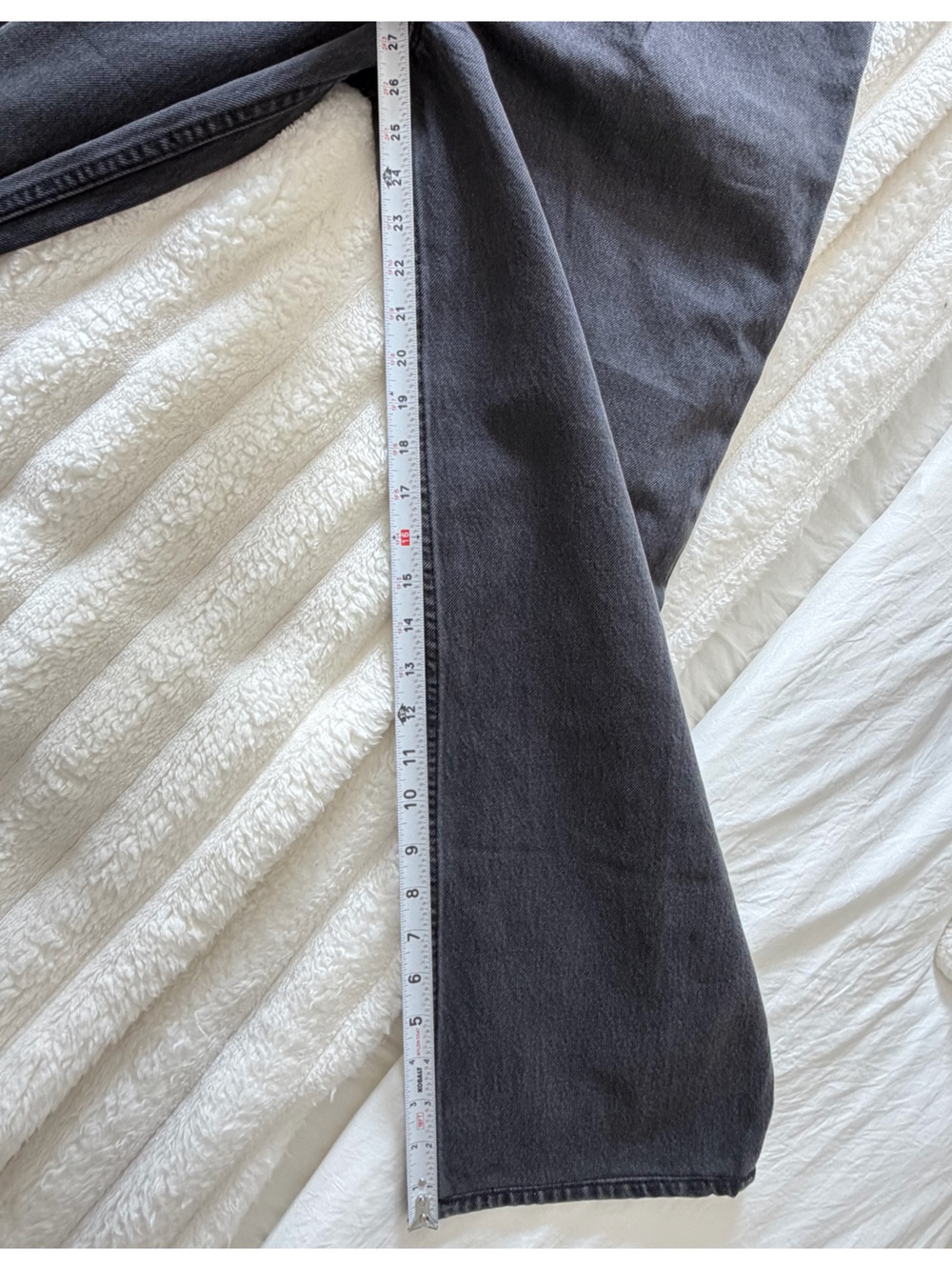 MOTHER Women’s Straight Jeans in Charcoal Black - Picture 6 of 8